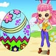 Color Girls Easter Eggs Painting