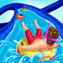 Play Slippery Water Slides Aquapark.io Online