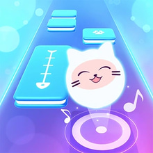 Play Music Cat! Piano Tiles Game 3D Online