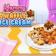 Play Yummy Waffle Ice Cream Online