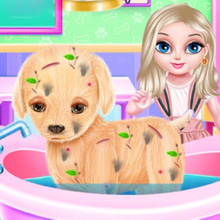 Play Baby Elsa Puppy Surgery Online