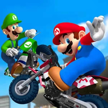 Play Mario and Luigi Motorbike Puzzle Online