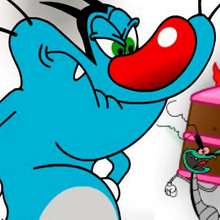 Play Oggy and the Cockroaches Food Face off Online