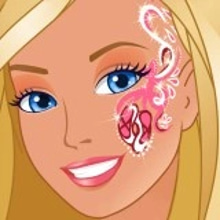 Play Barbie Magical Face Painting Online