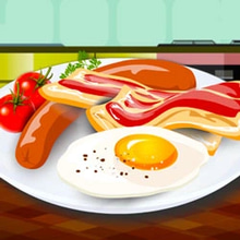 Play Cooking Eggs With Bacon Online