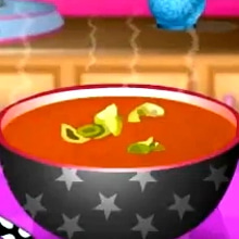 Play Abundance Tomato Soup With Basil Oil Online