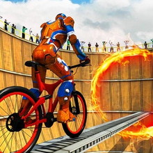 Play SuperHero BMX Space Rider Online