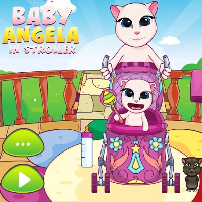 Baby Angela in Stroller