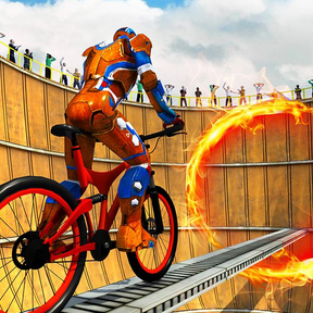 Play SuperHero BMX Space Rider Game Free