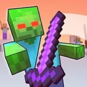 Play Minecraft Super Sword: Noob Vs Zombies Game Free