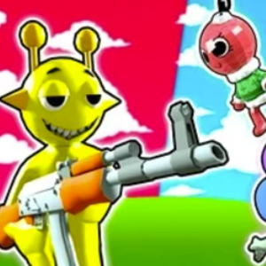 Play Sprunki vs Dandy Shooter 3D Online Game Free