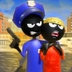 Play Stickman Police vs Gangsters Street fight Game Free
