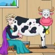 Play Elsa Milking Cow Game Free